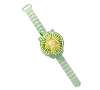 Kreativer Comic-Design Armbanduhr Ventilator, Tragbarer Ventilator, Persönliches Stylisches Handfreies Kühlsystem Für Kinder Mädchen Schüler Drinnen Draußen Unterwegs Zuhause Familie Freunde, Green