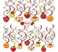 Kreatwow Jewish New Year Hanging Decor Rosh Hashanah Hanging Swirls for Jewish Shana Tova Party Supplies