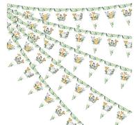 Kreatwow Jungle Animal Banner Green 5pcs Jungle Animal Pennant Banner for Boys Animal Zoo Party Decor Triangle Bunting Garland Safari Animal Birthday Decor Wild One Jungle Birthday Baby Shower Supply