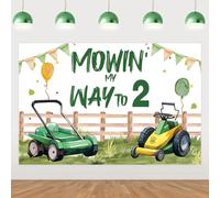Kreatwow Lawnmower 2nd Birthday Decorations Mowin My Way To 2 Backdrop Banner Lawn Mower 2nd Birthday Tractor 2nd Birthday Party Decorations Tractor 2nd Birthday Background Farm Lawn Mower Party