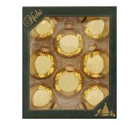 Krebs Aztec Gold Glass Baubles 2 5/8"