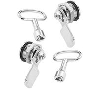 KREDHONG 2 Pcs Gas Meter Lock Cam Lock Stainless Steel Metro Train Door Lock Multifunction Electric Cabinet Lock with Triangle Socket Key for Trash Bin Elevator (A Triangle Socket Key)