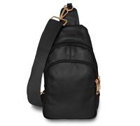 Krediz Sling Bag for Women - Versatile leather sling bag for women, For Travel & Outdoor Activities, Adjustable Strap, Black