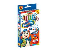 Kredki Bambino drewniane 10 kolorów z temperówka Mini zoo