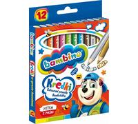 Kredki Bambino drewniane 12 kolorów Mini zoo