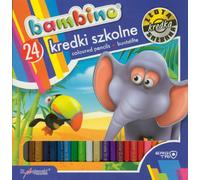 Kredki szkolne Bambino drewniane trójkatne 24 kolory