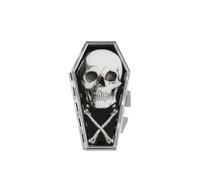 kreepsville 666 Anatomical Skull Coffin Compact Mirror Gothic Makeup Horror