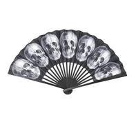 kreepsville 666 Anatomical Skull Gothic Folding Fabric Hand Fan
