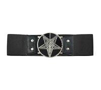 Kreepsville 666 Baphomet Belt Stretch Wide Elasticated Waist Cincher Goth Occult (L - XL)