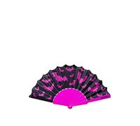 kreepsville 666 Bat Scallop Fan - Gothic Pink and Black Hand Fan for Goth Style