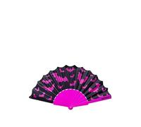 kreepsville 666 Bat Scallop Fan - Gothic Pink and Black Hand Fan for Goth Style