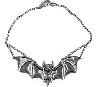 Kreepsville 666 Creature Of The Night Bat Chrome Horror Pendant Necklace, Regular