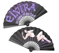 kreepsville 666 Elvira Mistress of the Dark Laid Bare Double Sided Large Folding Hand Fan