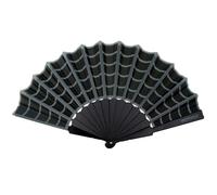 kreepsville 666 Hand Fan Spiderweb Black Scallop Gothic Vintage Alternative