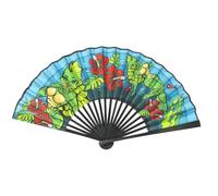 kreepsville 666 Pin-Up Creature Gothic Tiki Folding Fabric Hand Fan