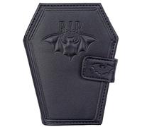 kreepsville 666 RIP Bat Coffin Wallet Embossed Goth Faux Leather Halloween