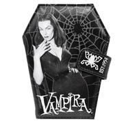 kreepsville 666 Vampira Goth Pin-Up Queen Cobweb Coffin Wallet, Black, Gothic