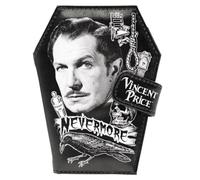 kreepsville 666 Vincent Price Nevermore Horror Coffin Wallet, Black, Gothic
