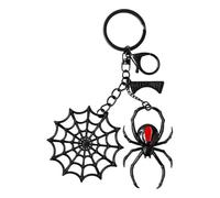 Kreepsville Black Widow Web Charm Keyring - Gothic Spider Style for Bags and Keys