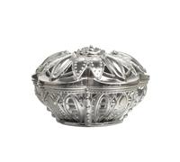 Kreeqe 12 Pack Exquisite European Openwork Metal Coated Candy Boxes, Valentine's Day and Wedding Gifts, Sweet Hearts Storage Gift (LH-5892-silver, M)