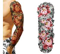 [Kreeqe] 40 Unique Designs Waterproof Full Arm Temporary Tattoo Sleeves for Adults and Teens Customizable Body Art (TQB-36,170*480mm)