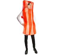 Kreeqe Amusing Fried Egg Bacon Adult Partner Costume Set Non Scary Easy Halloween Outfits Funny Food Role Play(red,M)