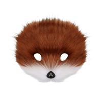 Kreeqe Authentic Fox Transformation Kit, Realistic Mask, Gloves, Tail Ensemble, Handmade, Multicoloured, Adult (Red-Brown-White, M)