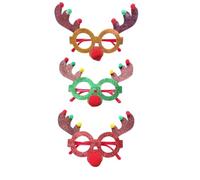[Kreeqe] Creative Secret Santa Gift Idea Celebration Holiday Decoration Glasses Santa Snowman Reindeer Design for Adults Teenagers (CHYJ-43(Furball Bi, M)