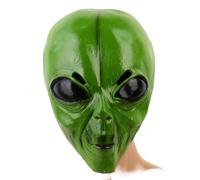 Kreeqe Eerie Authentic Latex Full Head Mask Alien Creature Design Halloween Horror Party Cosplay Accessory Adult 14 Plus(The-green-B,M)
