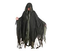 Kreeqe Eerie Death Cloak Halloween Costume Set Adults Teens Last Minute Party Outfit Multiple Colors(2-pack(green),M)