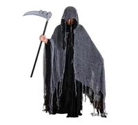 Kreeqe Eerie Death Cloak Halloween Costume Set Adults Teens Last Minute Party Outfit Multiple Colors(2-pack(black),M)