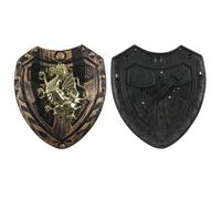Kreeqe Epic Roman Viking Medieval Warrior Armor Shield Sword Helmet Props Set for Adult Halloween Cosplay Role Play(Triangular-bronze-,M)