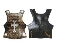 Kreeqe Epic Roman Viking Medieval Warrior Armor Shield Sword Helmet Props Set for Adult Halloween Cosplay Role Play(Bronze-cross-shape,M)