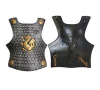 Kreeqe Epic Roman Viking Medieval Warrior Armor Shield Sword Helmet Props Set for Adult Halloween Cosplay Role Play(Silver-gray-dragon,M)