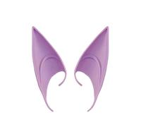 Kreeqe Magical Elf Ears Costume Accessories Silicone Fantasy Halloween Christmas Dance Party Cosplay Transformations Adult(purple-long,M)