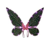 Kreeqe Magical Glowing Fairy Wings Adult Costume Accessory - Halloween, Christmas, Holidays, Parties (Pink, M)