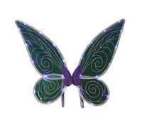 Kreeqe Magical Light Up Fairy Wings Costume Accessory for Adult Halloween Christmas Holiday Parties Prop(purple,M)