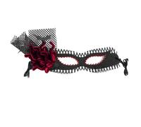 Kreeqe Mysterious Feather Tassel Mask Collection Venice Carnival Halloween Christmas Horror Style Half Full Face Masks (MJ-172,M)