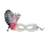 Kreeqe Mysterious Feather Tassel Mask Collection Venice Carnival Halloween Christmas Horror Style Half Full Face Masks (MJ-175,M)