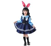 Kreeqe Playful Bunny Police Officer Costume Authentic Role Play Outfit Christmas Party Dress Holiday Outfits Women Men(2046-Children,K)