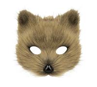 [Kreeqe] Real Fox Transformation Kit Realistic Mask Gloves Tail Ensemble Handmade Craft Multicolor Adult (Grass Yellow Mask, M)