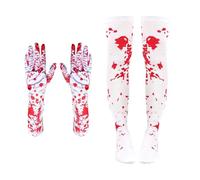 Kreeqe Realistic Last Minute Halloween Costume Set Complete Horror Bleeding Props Accessories Adult Scary Transformation(HASET404,M)