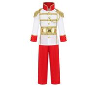 Kreeqe Regal Prince Charming Costume Set Crown Scepter Last Minute Halloween Costumes Easy Adult Christmas Character Role(A-set,L)