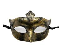 Kreeqe Scary Vintage Half Face Mask with Flat Top for Horror Nights, Haunted House Events, Antique Masquerade Balls, Adults (The-pointed-prince,M)