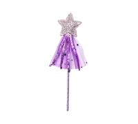 Kreeqe Sparkling Star Fairy Wand Halloween Princess Magic Accessory Adult Costume Party Prop Shimmer Sequins Tassels(purple,M)