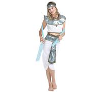 Kreeqe Striking Last Minute Halloween Costumes Easy Couple Pharaoh Cleopatra Outfits Adults Teenagers Stage Role Play(Adults-witte-queen,M)