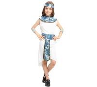 Kreeqe Striking Last Minute Halloween Costumes Easy Couple Pharaoh Cleopatra Outfits Adults Teenagers Stage Role Play(kids-witte-queen,L)