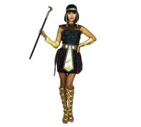 Kreeqe Stunning Adult Cleopatra Costume Women Halloween Party Cosplay Egyptian Queen Outfit Stage Performance(DD173,M)