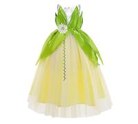 Kreeqe Stunning Forest Green Princess Costume Set Featuring Wings Accessories for Halloween Party Teens & Adults(dress,100)