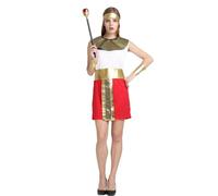 Kreeqe Stunning New Cleopatra Pharaoh Costume Adult Unisex Egyptian Halloween Party Outfit Last Minute(red-queen,M)